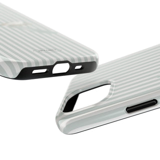 Gray Bow Striped iPhone Case