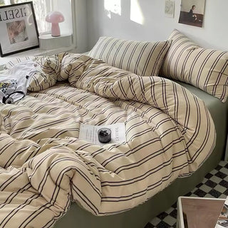 Retro Striped Bedding Set