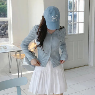 Sailor collar cardigan (6 colors)