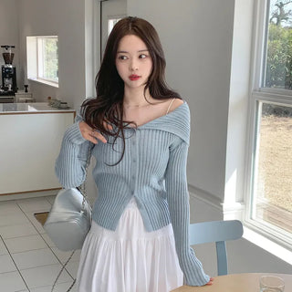 Sailor collar cardigan (6 colors)