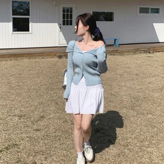 Sailor collar cardigan (6 colors)