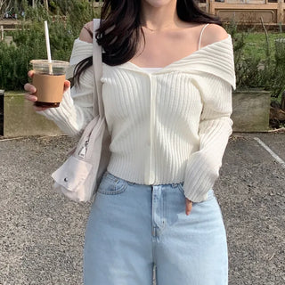 Sailor collar cardigan (6 colors)