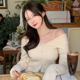 Sailor collar cardigan (6 colors)