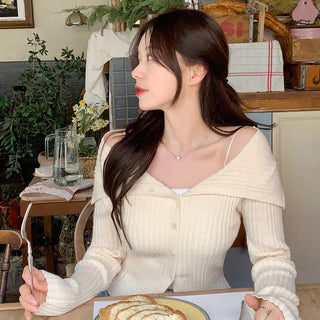 Sailor collar cardigan (6 colors)