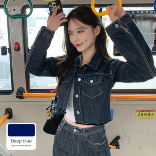 Cropped denim jacket
