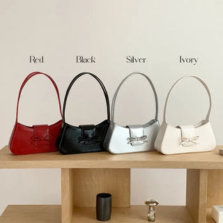 Ballet Core Ribbon Baguette Shoulder Bag
