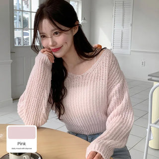 Soft V-neck knit (6 colors)