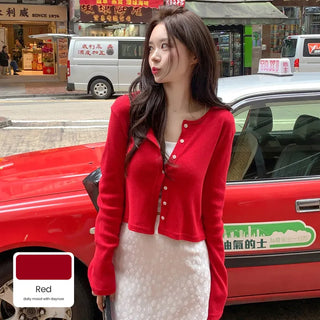 Flower Punching Round Cardigan (3 colors)