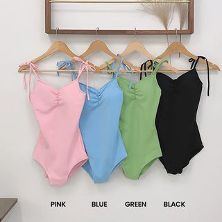 [With built-in cups] Shirred monokini