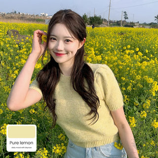 Bagel Puff Short-Sleeve Knit (3 colors)