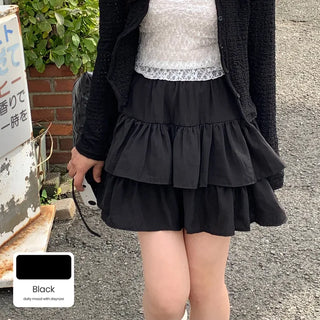 Tiered flared skirt (2 colors)
