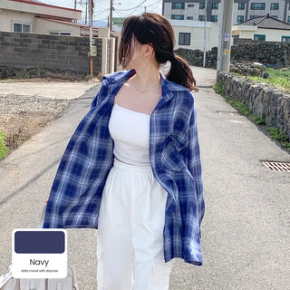 Oversized check shirt (2 colors)
