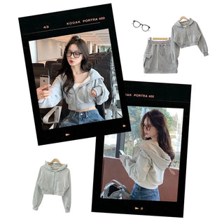 Pile Cropped Hoodie (7 colors)