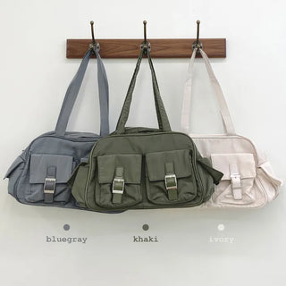 Buckle pocket shoulder bag (4 colors)