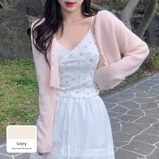 Flower lace sleeveless top (2 colors)