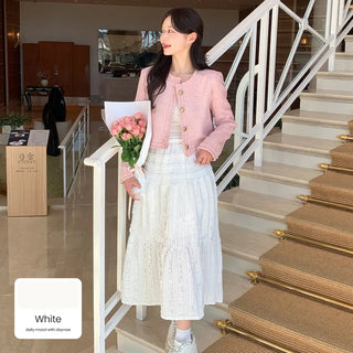 [Lined] Lace Long Skirt (3 colors)