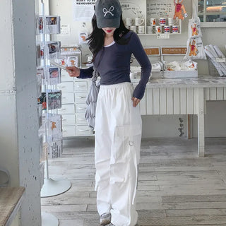 Cotton strap cargo pants (5 colors)