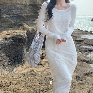 V-neck layered strap dress