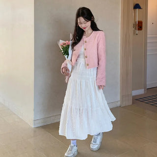 [Lined] Lace Long Skirt (3 colors)