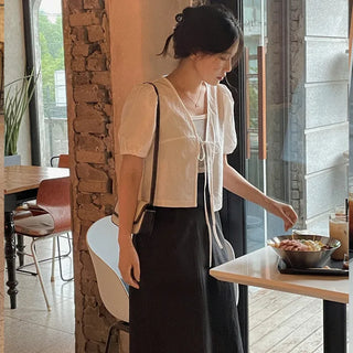riboned cardigan blouse