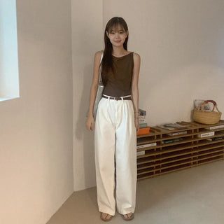 Boat neck sleeveless