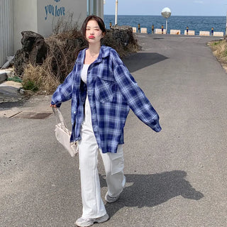 Oversized check shirt (2 colors)