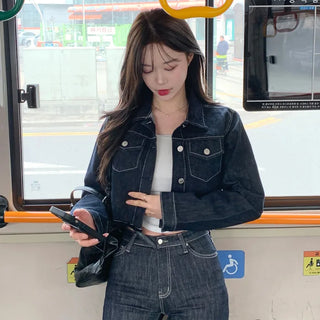 Cropped denim jacket