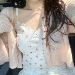 Flower lace sleeveless top (2 colors)