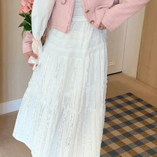 [Lined] Lace Long Skirt (3 colors)