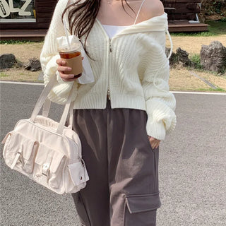 Buckle pocket shoulder bag (4 colors)
