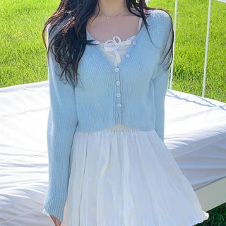 Shirred tiered mini skirt (3 colors)