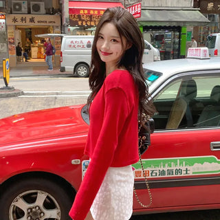 Flower Punching Round Cardigan (3 colors)