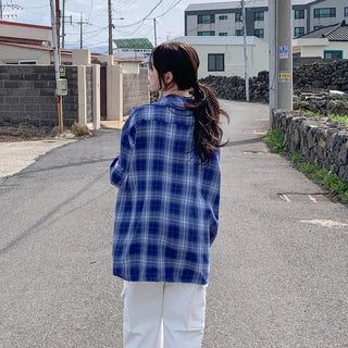Oversized check shirt (2 colors)