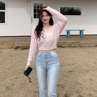 Soft V-neck knit (6 colors)