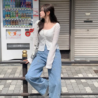 Lace layered cardigan (3 colors)
