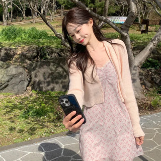 Flower Shirred Dress (2 colors)