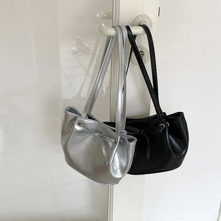 Ribbon Ballet Core Wrinkle Leather Tote Bag (6 colors)