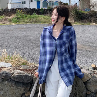 Oversized check shirt (2 colors)