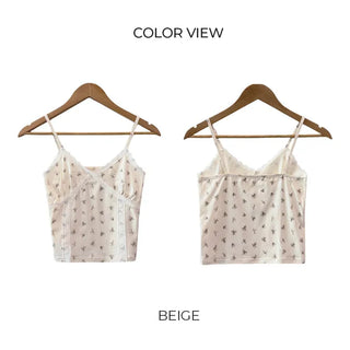 Flower lace sleeveless top (2 colors)