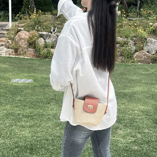 Medium Buckle Flap Mini Crossbody Bag (2 colors)
