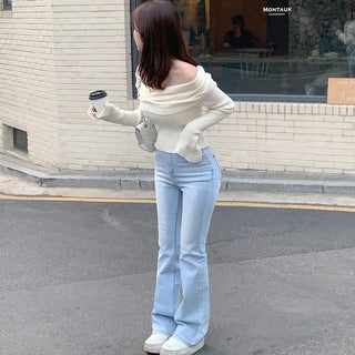 Spun Wash Bootcut Light Denim Pants