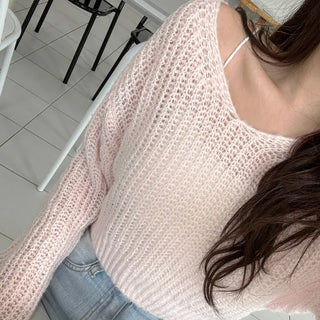 Soft V-neck knit (6 colors)