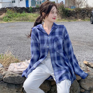 Oversized check shirt (2 colors)