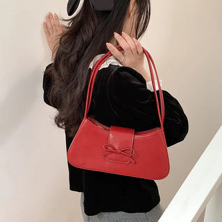 Ballet Core Ribbon Baguette Shoulder Bag