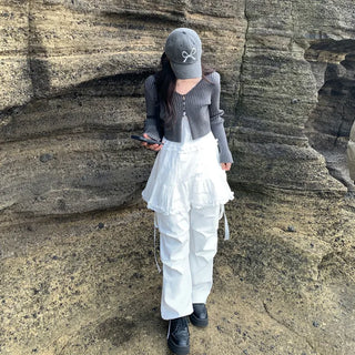 Cotton strap cargo pants (5 colors)