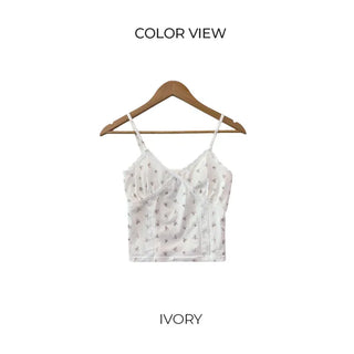 Flower lace sleeveless top (2 colors)