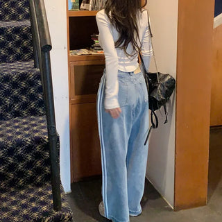 2-Way Line Wide Denim Pants (2 colors)