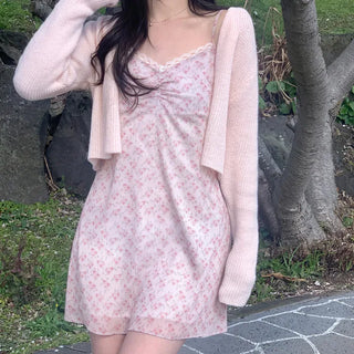 Flower Shirred Dress (2 colors)
