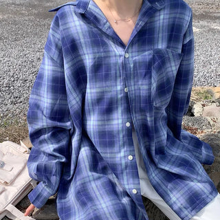 Oversized check shirt (2 colors)