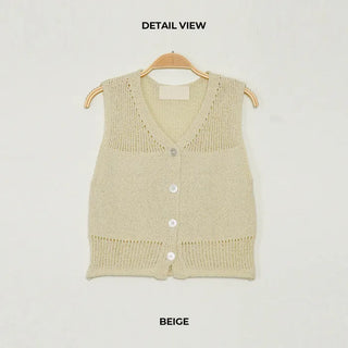 Summer knit sleeveless vest